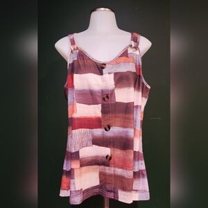 Abstract Print Sleeveless Top – Women’s XL